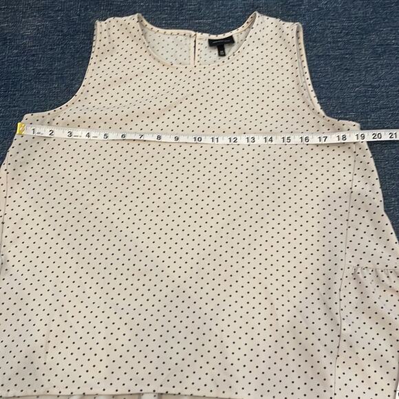 Who what wear Sleeveless cream with black polka dots top size medium - Picture 6 of 7
